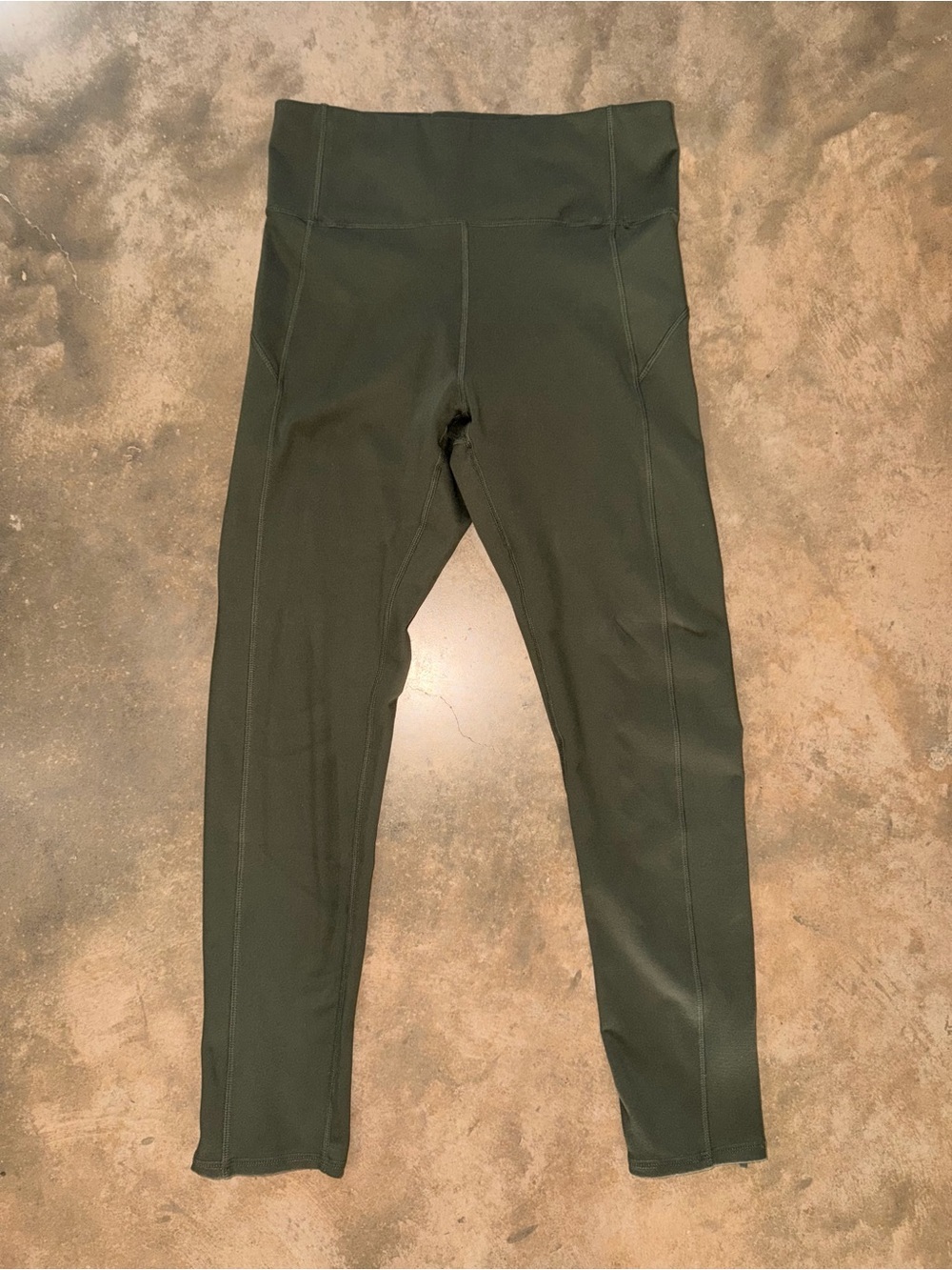 Eddie Bauer Olive Green High Rise Pocket Ankle Zip Leggings Women’s L